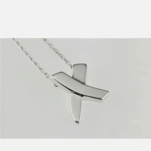 Tiffany & Co.  Silver Cross Necklace - Picture 1 of 10